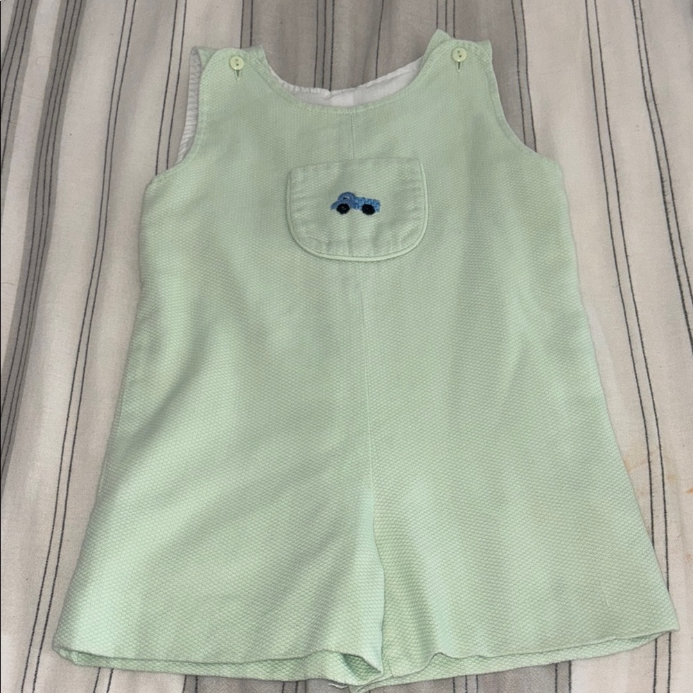Strasburg Light Green Baby Boy Romper 3t Jon Jon